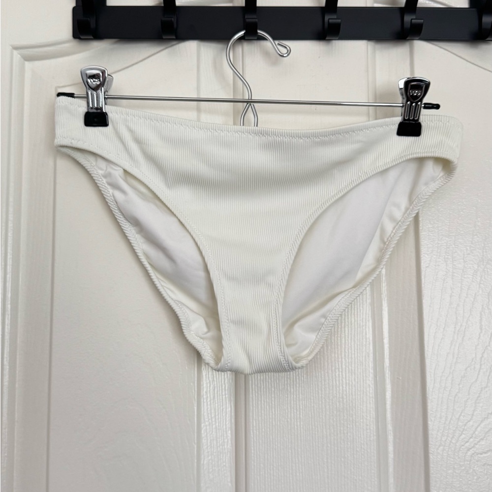Aerie Cream Ribbed Bikini Bottoms